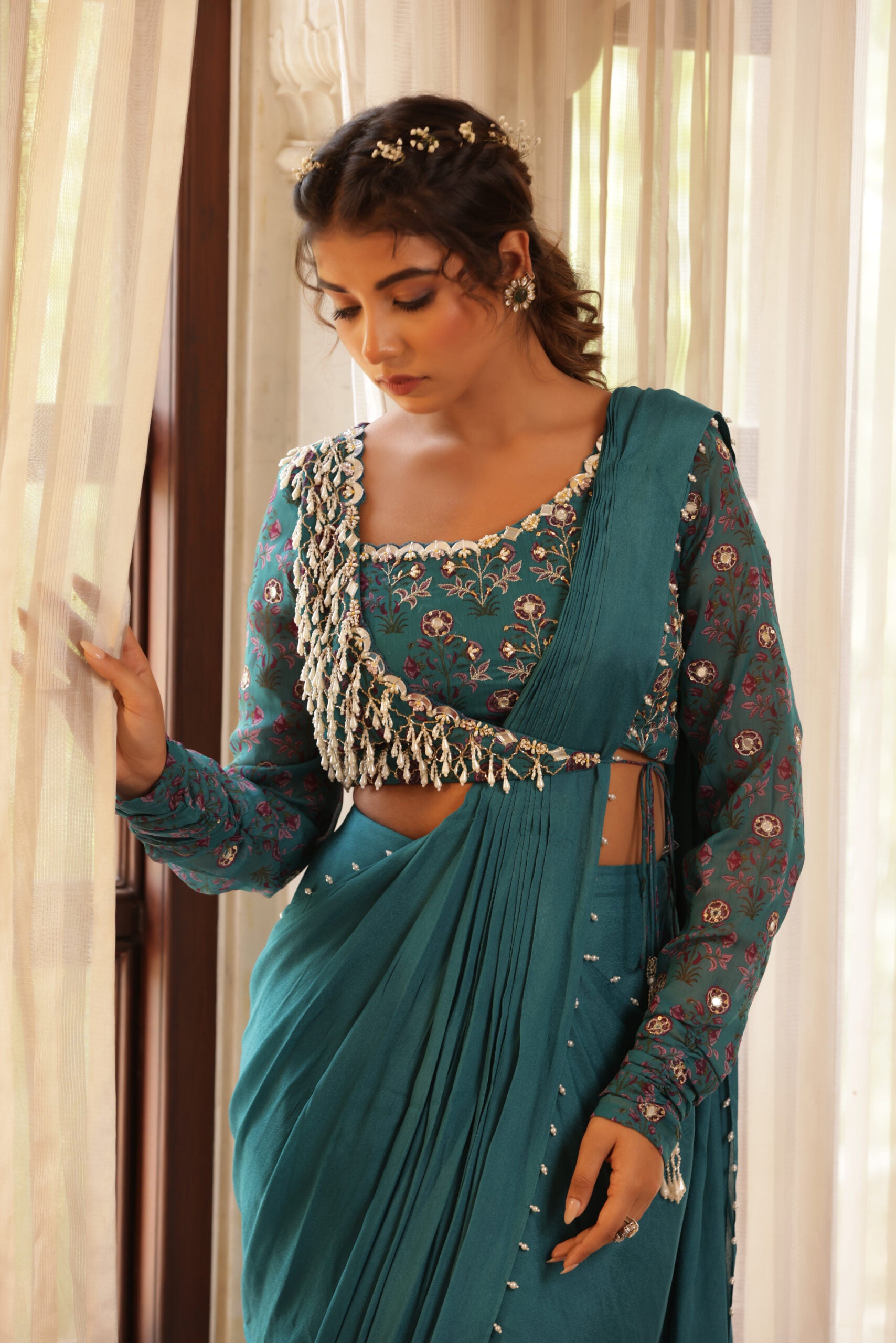 Pre Drape Saree image 3