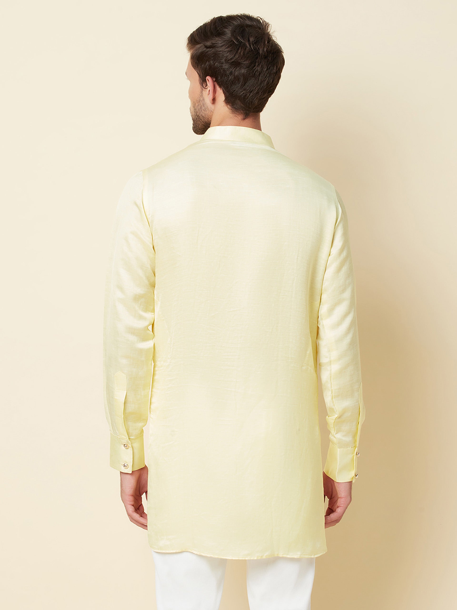 Yellow Linen Kurta image 2