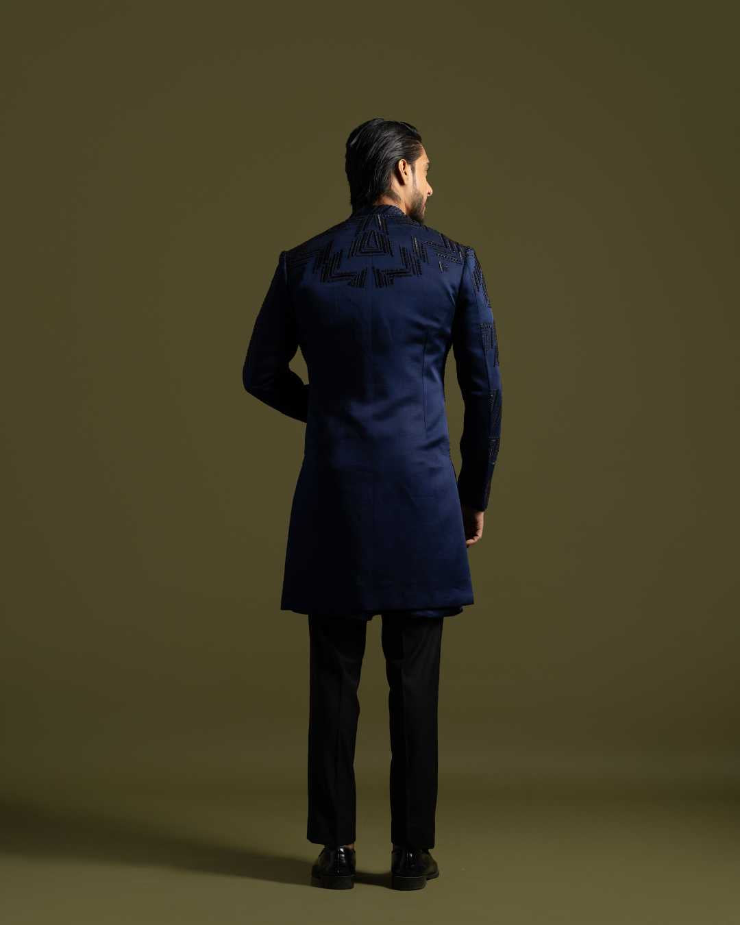 Navy Achkan Set image 1