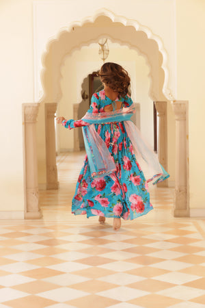 Floral Printed Anarkali image 7