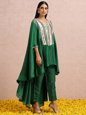 Emerald Green Embroidered Co-Ord Set image 7