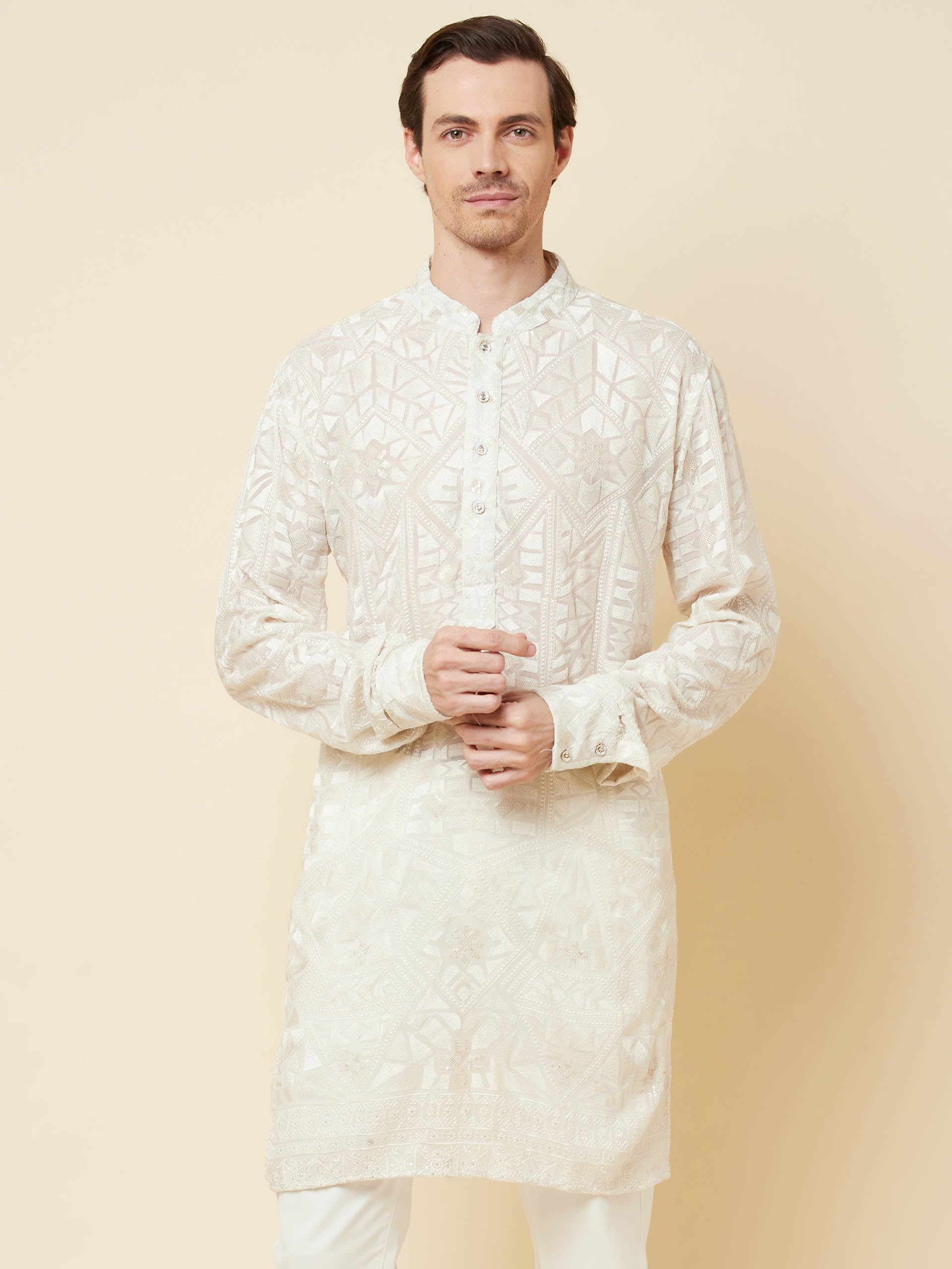 Lucknowi Kurta Set image 1