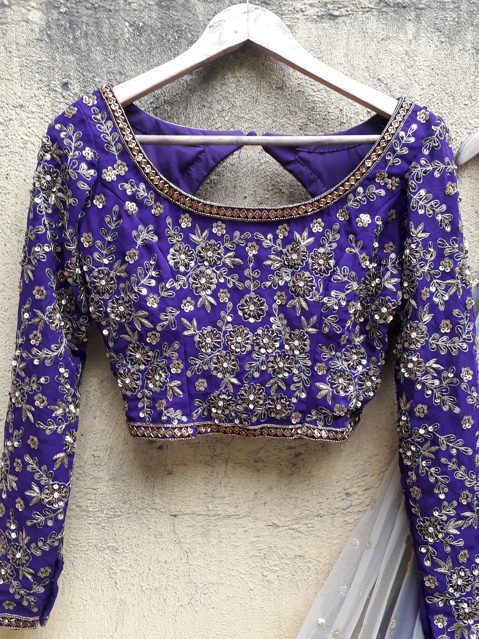 Purple Georgette Lehenga image 2