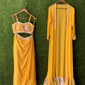 Yellow Cowl Skirt With Jacket image 0