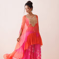 Pink and Orange Ombre Cape Set image 0