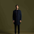 Midnight Blue Achkan Set image 0