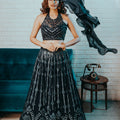 Midnight Blue Lehenga Set image 0