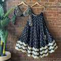 Black Sharmily Lehenga Set image 0