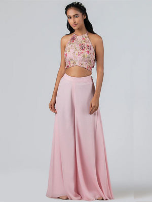 Light Pink Flared Pant Set - XL image