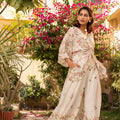 Off-White Georgette Crepe Co-Ord Set image 0