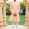Peach Sherwani Set image 0