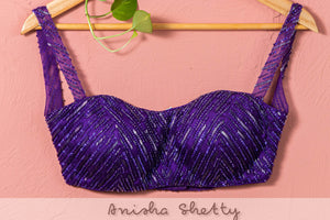 Purple Shimmer Lehenga Set image 2