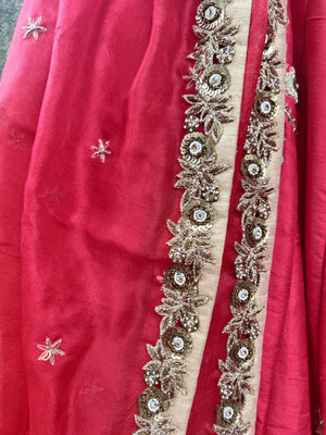 Red Bridal Lehenga Set image 5