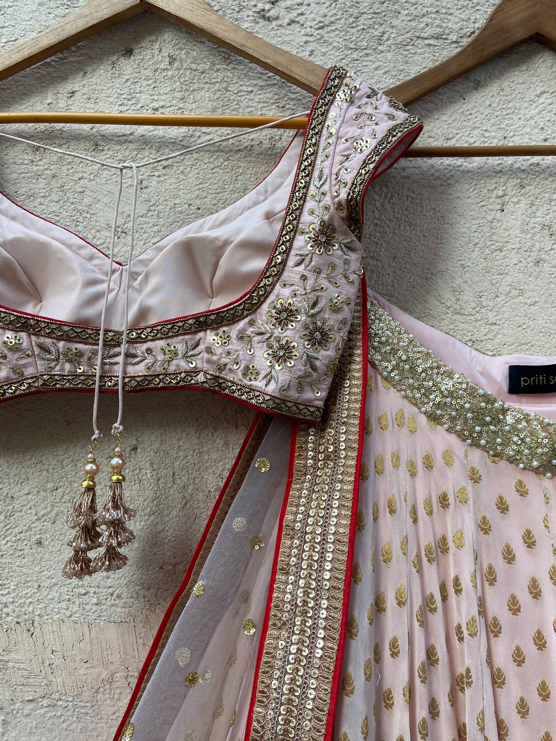 Powder Pink Sharmily Lehenga Set image 2