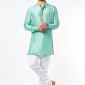 Sea Green Silk Kurta Set image 0