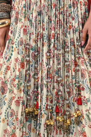 IB LEHENGA WITH EMBROIDERED TASSLE BLOUSE image 5