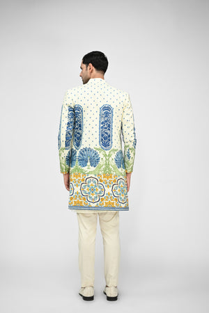 Royal Peacock Achkan Full set image 2