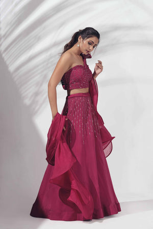 Pink Drama Lehenga image 2