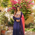Purple and Pink Anarkali Ensemble image 0