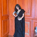 Lasha Ruffle Saree Set image 0