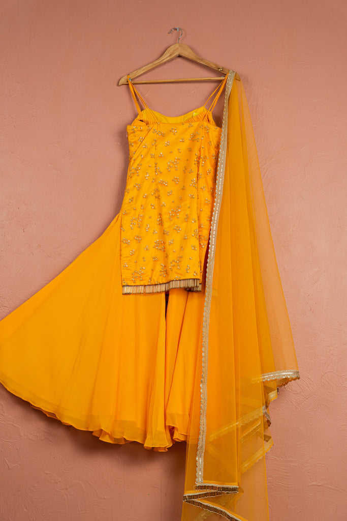 Mango Yellow Sharara Set image 1