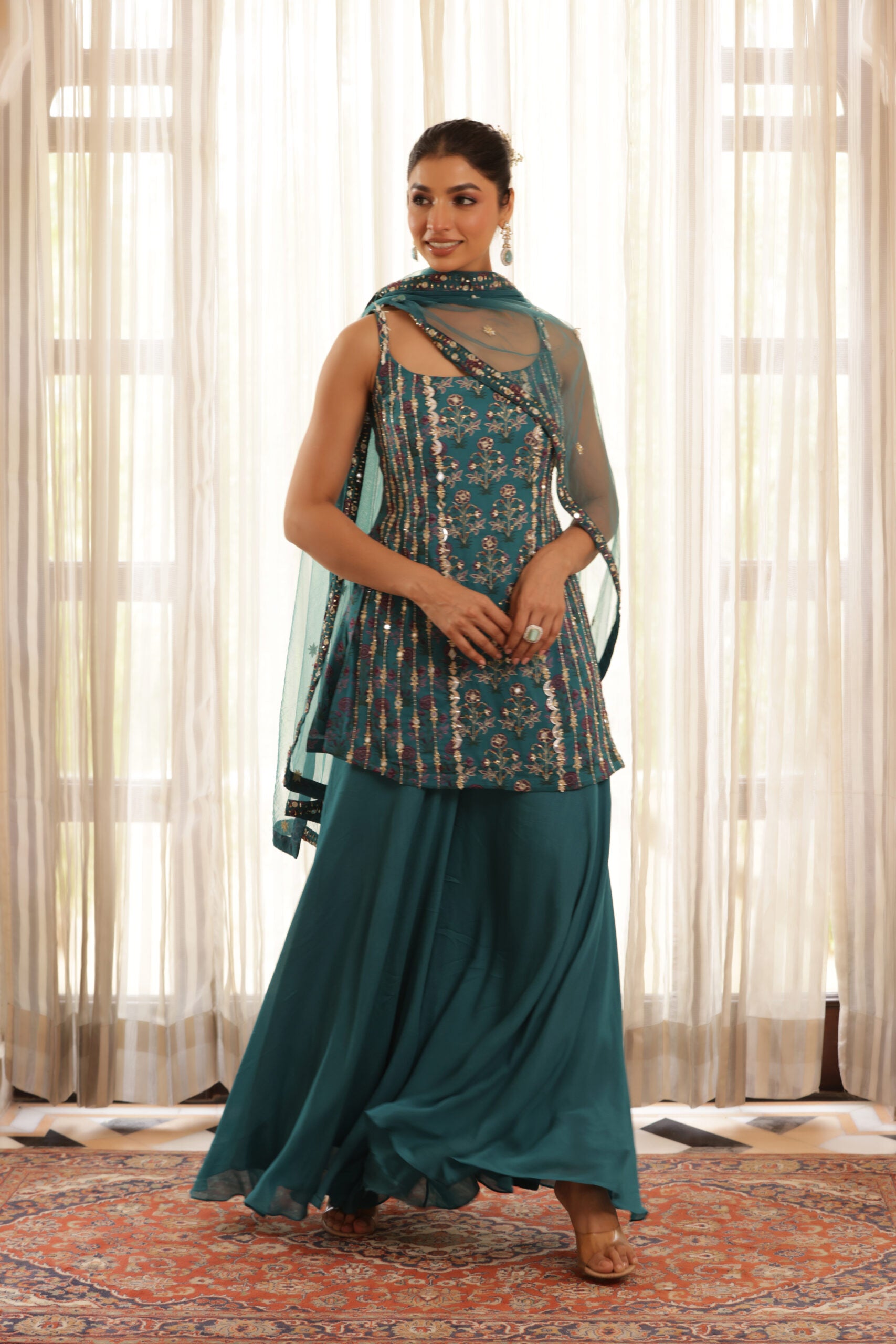 Floral Printed Straight Kurta image 6