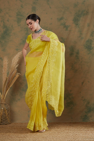Lime Saree image 1