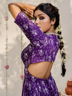 Purple Pine Print Jumpsuit image 3