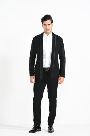 Open Blazer With Pintuck Detailing - M image