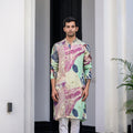 Eden Highlighted Kurta Paidawn With White Pants image 0