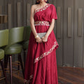 Amber One Shoulder Gown with Belt image 0