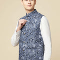 Tropical Print Bundi Jacket Set image 0