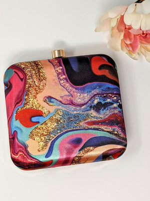 Rainbow Gradient Printed Clutch image 2