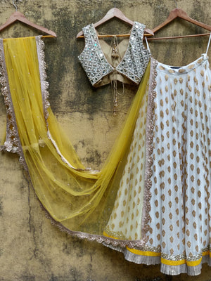 Ivory and Mirror Lehenga image 1