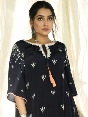 Midnight Motif Kurta and Dhoti Set image 1