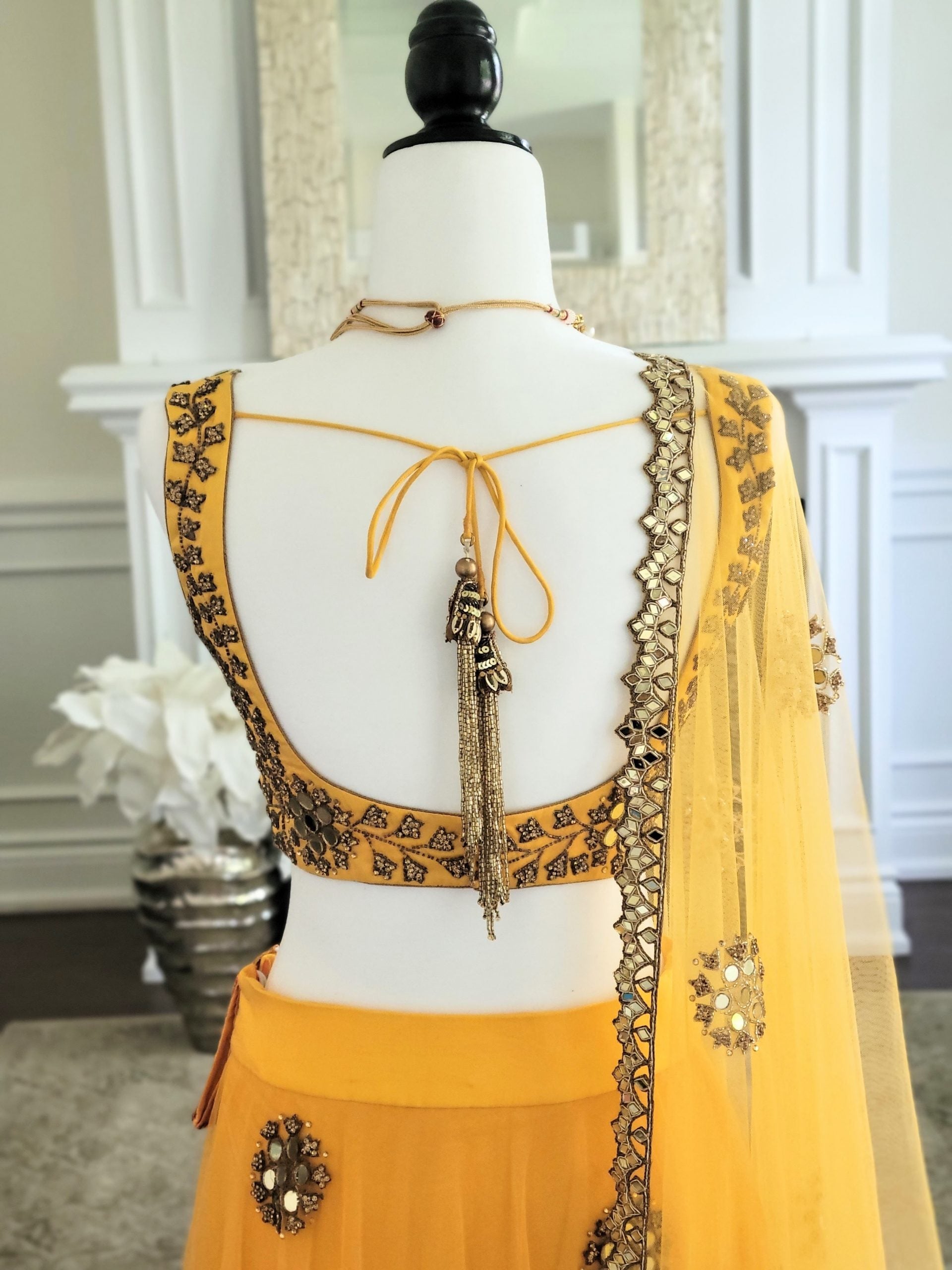 Mango-Orange Ombre Lehenga image 1