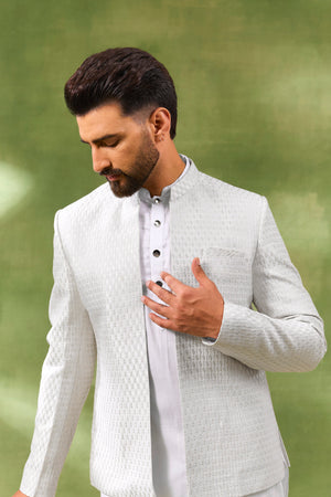 Ivory Embroidered Indo Western Set (Copy) image 1