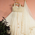 Ivory Layered Pearl Lehenga Set image 0