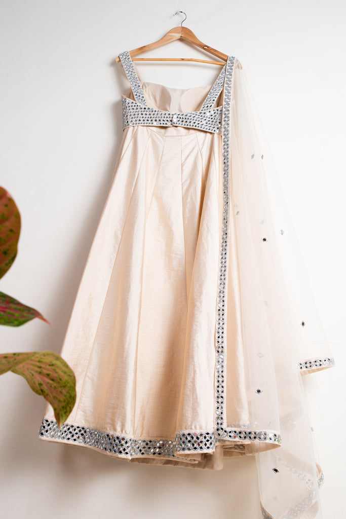 Champagne Cream Mirror Lehenga Set image 3