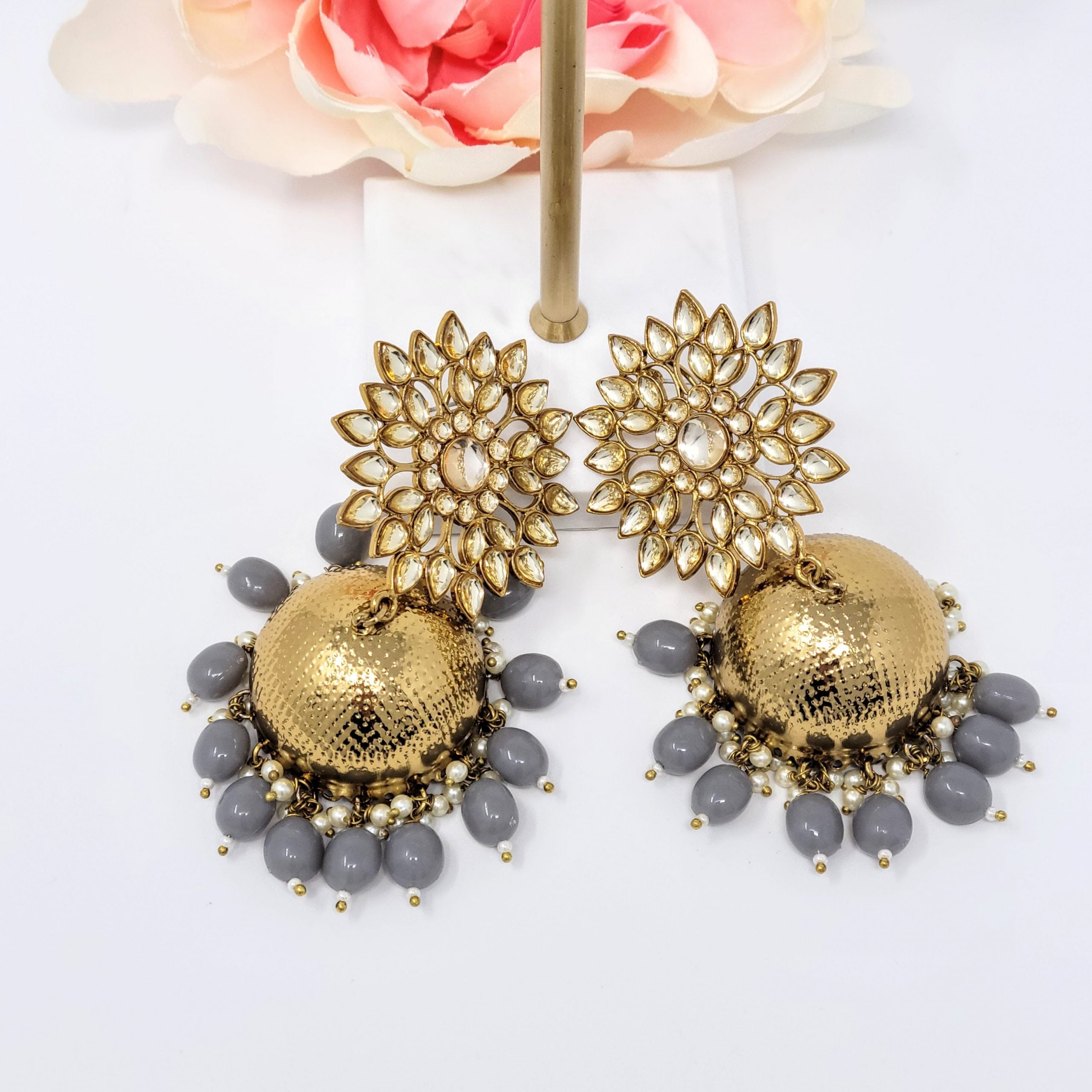 Floral Drop Earrings image 1