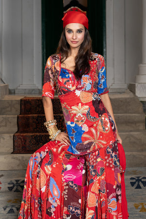 Boho Printed Sharara Set image 3