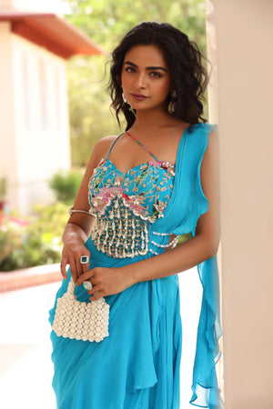 Ruffled Drape Skirt Set image 14