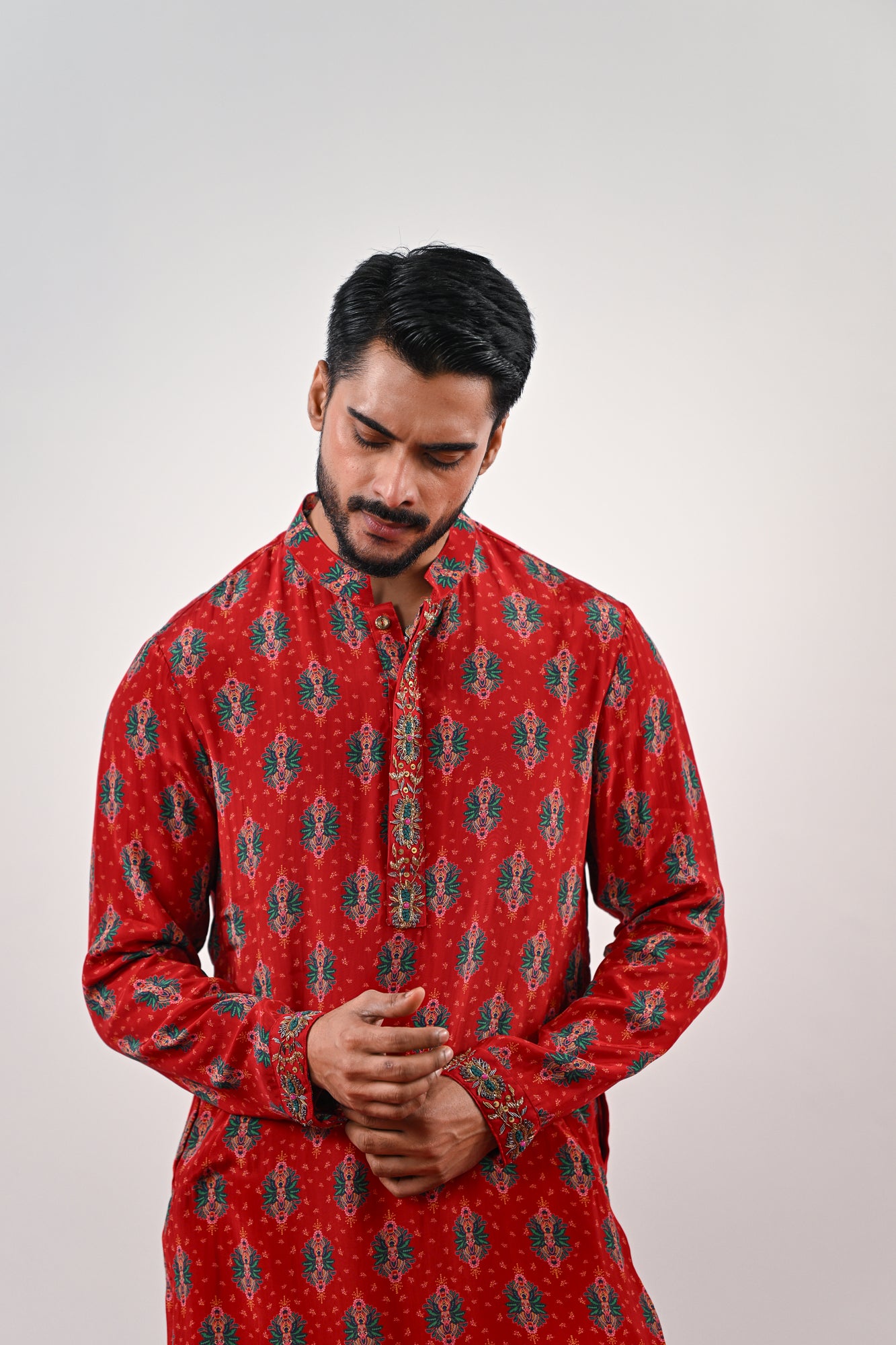 S PRINTED KURTA SET image 3