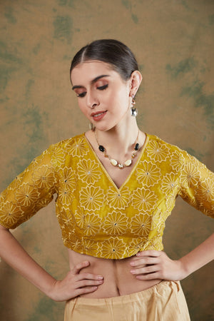 Golden Yellow Saree image 1