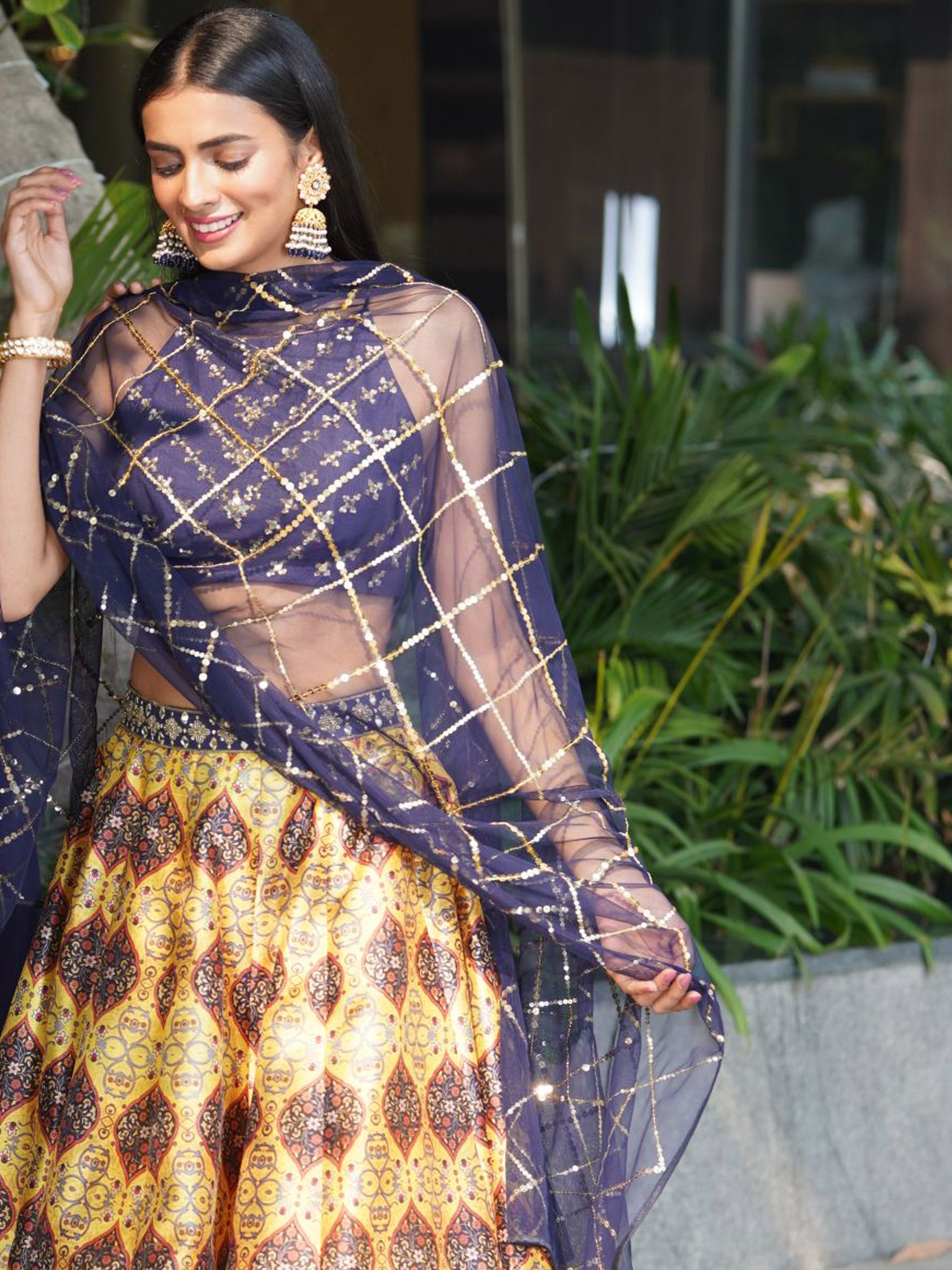Iqra Print Lehenga Set image 1