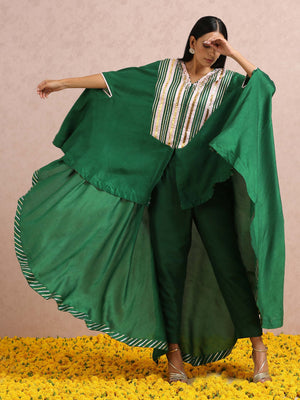Emerald Green Embroidered Co-Ord Set image 8