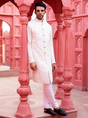 Ivory Sherwani Set - Custom image