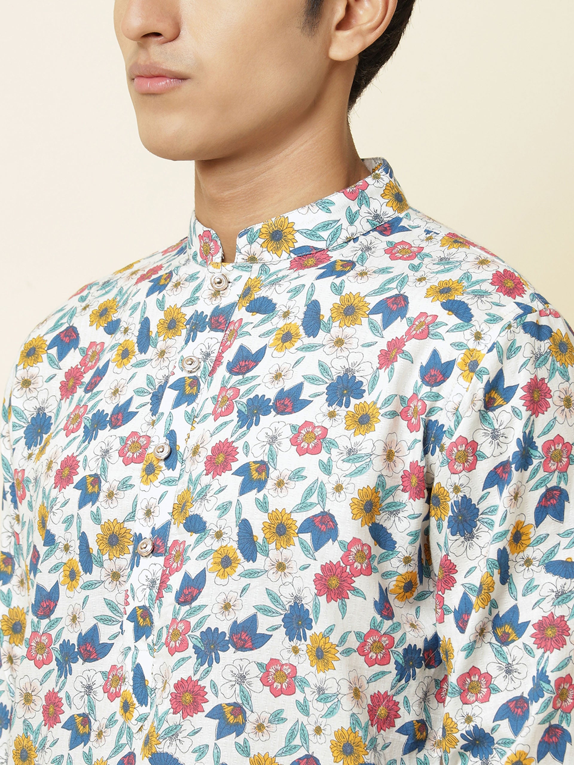 Multicolored Floral Print Kurta image 1