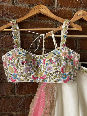 Ivory Swan Lehenga Set image 4