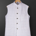 Embroidered White Bundi Jacket image 0